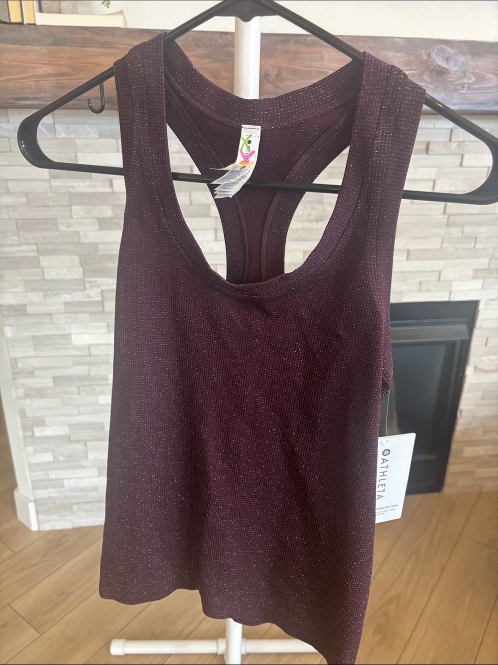 NEW Athleta Metallic Plum Racerback Tank
